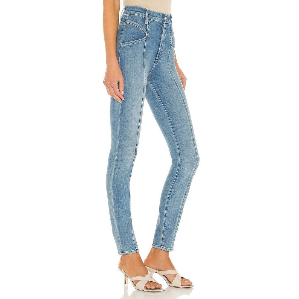Mother Jeans The Seamed Swooner Hover in Blowing Kisses Wash $268 Size 25